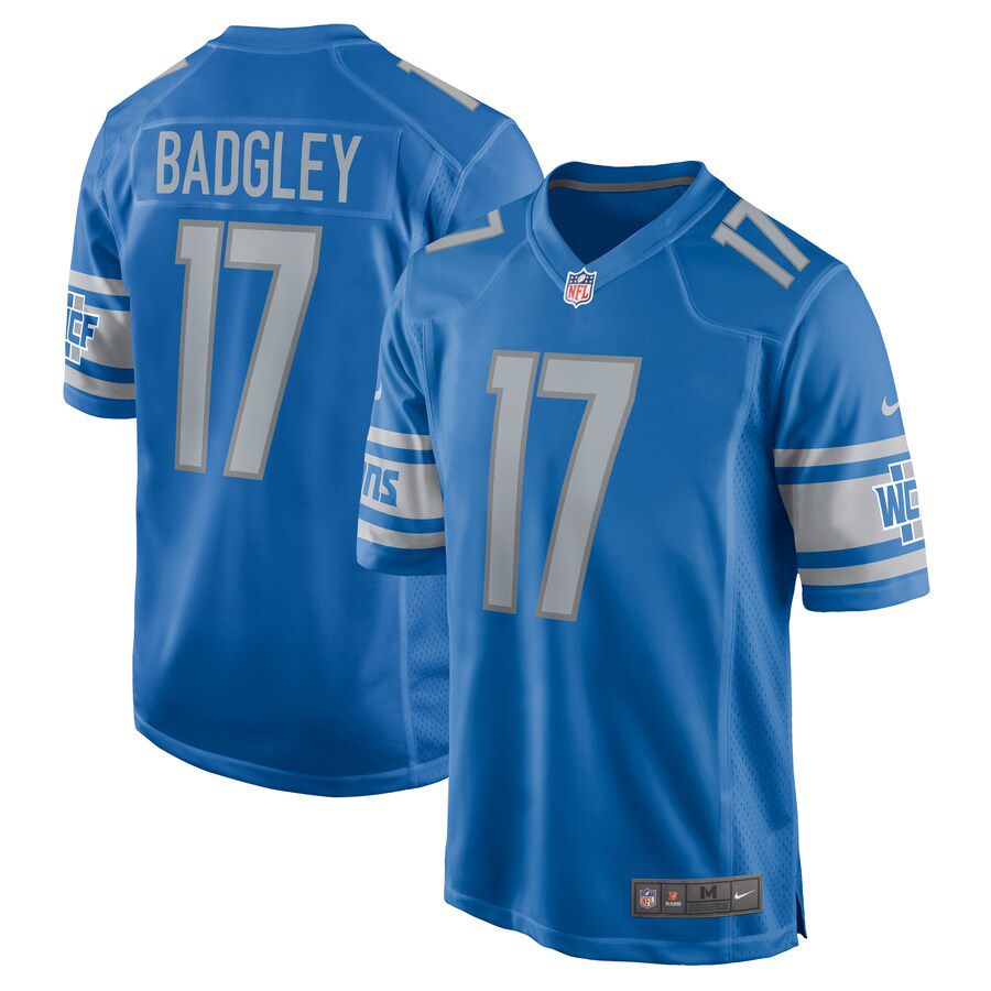 Men Detroit Lions #17 Michael Badgley Nike Blue Home Game Player NFL Jersey